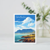 Carte Postale Table Mountain Afrique du Sud lieu de voyage vinta (Debout devant)