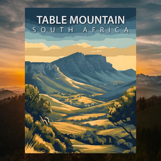 Carte Postale Table Mountain South Africa Iconic Cape Town
