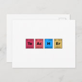 Carte Postale Table périodique de l'enseignant (Devant / Derrière)