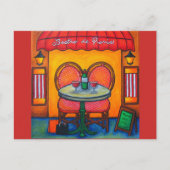 Carte Postale Table pour deux, Paris Bistro Par Lisa Lorenz (Devant)
