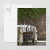 Carte Postale table romantique pour deux (Devant / Derrière)