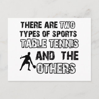 Carte Postale Table Tenins designs pour les amateurs de sport