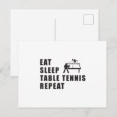 Carte Postale Table Tennis Paddle Ping Pong Répéter l'idée cadea (Devant / Derrière)