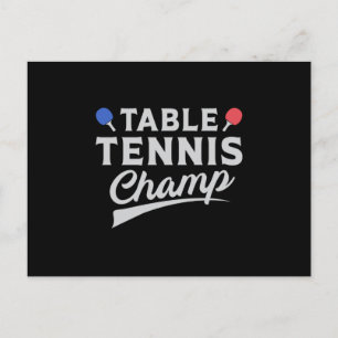 Carte Postale Table Tennis Ping Pong Player Paddle Drôle Cadeau