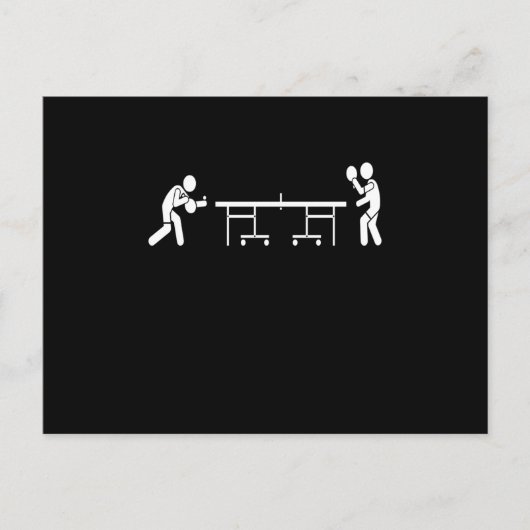 Carte Postale Table tennis players Ping Pong (Devant)