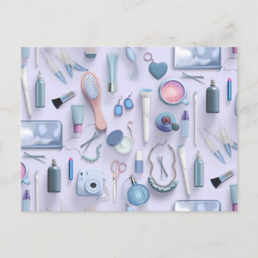 Carte Postale Table Vanité Bleue (Devant)