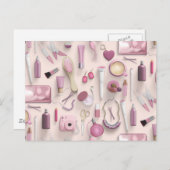 Carte Postale Table Vanité rose (Devant / Derrière)