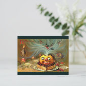 Carte Postale Table vintage Halloween (Debout devant)