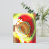 Carte Postale Tableau Abstrait numérique de l'ordinateur (Debout devant)