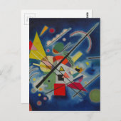 Carte Postale Tableau bleu de Kandinsky (Devant / Derrière)