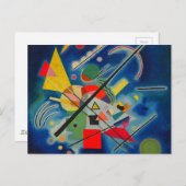 Carte Postale Tableau bleu de Wassily Kandinsky (Devant / Derrière)