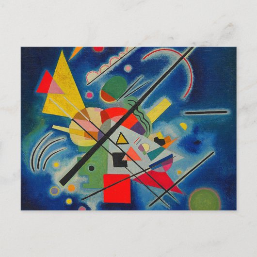 Carte Postale Tableau bleu de Wassily Kandinsky (Devant)