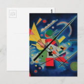 Carte Postale Tableau bleu de Wassily Kandinsky (Devant / Derrière)