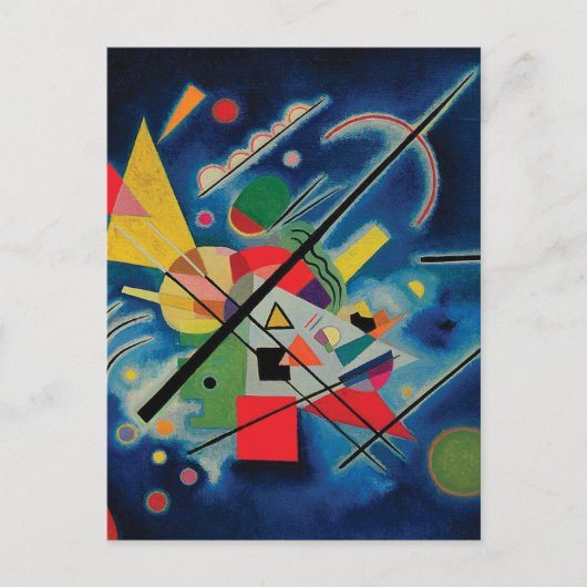 Carte Postale Tableau bleu de Wassily Kandinsky (Devant)
