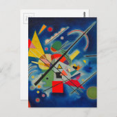 Carte Postale Tableau bleu de Wassily Kandinsky (Devant / Derrière)