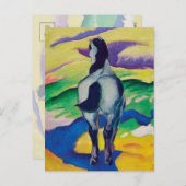 Carte Postale Tableau célèbre Cheval bleu II de Franz Marc (Devant / Derrière)