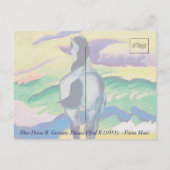 Carte Postale Tableau célèbre Cheval bleu II de Franz Marc (Dos)
