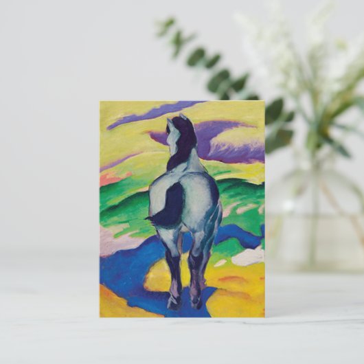 Carte Postale Tableau célèbre Cheval bleu II de Franz Marc (Debout devant)