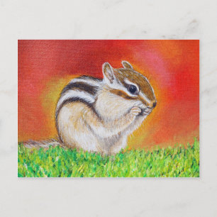 Carte Postale Tableau Chipmunk
