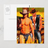 Carte Postale Tableau : Cowboy Corral (Devant / Derrière)
