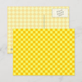 Carte Postale Tableau de bord classique de la combinaison jaune (Devant / Derrière)