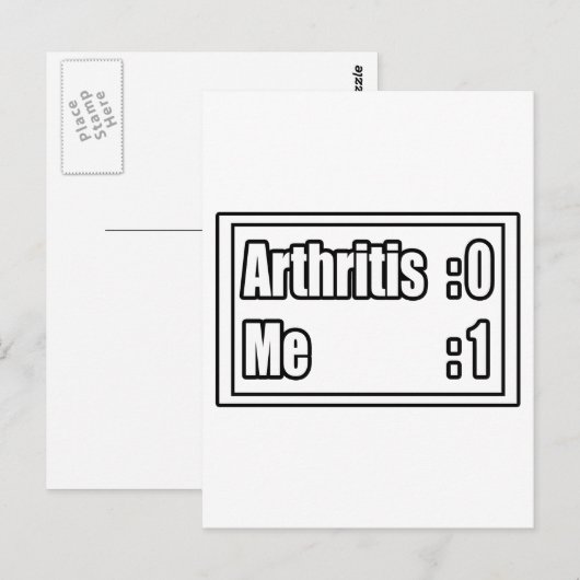 Carte Postale Tableau de bord de l'arthrite (Devant / Derrière)