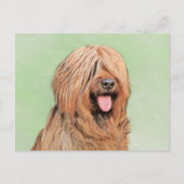 Carte Postale Tableau de bord - Joli art original chien (Devant)
