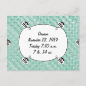 Carte Postale Tableau de bord M. Jaune et vert (Devant)