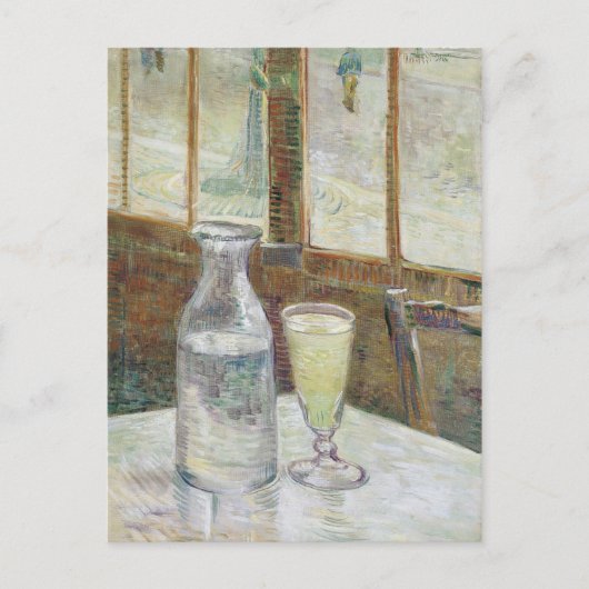 Carte Postale Tableau de café avec l'absinthe par Vincent van (Devant)