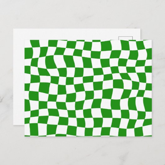 Carte Postale Tableau de contrôle dépoli vert foncé (Devant / Derrière)
