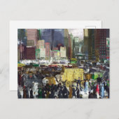 Carte Postale Tableau de George Bellows à New York en 1911 (Devant / Derrière)
