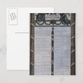 Carte Postale Tableau de la Déclaration des droits de l'homme (Devant / Derrière)