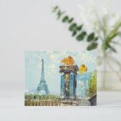 Carte Postale Tableau De La Tour Eiffel Paris (Debout devant)