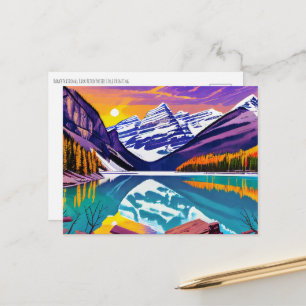 Carte Postale Tableau de l'affiche du Banff Retro