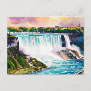 Carte Postale Tableau de l'aquarelle de Niagara Falls