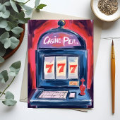 Carte Postale Tableau de machine à sous du casino