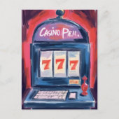 Carte Postale Tableau de machine à sous du casino (Devant)