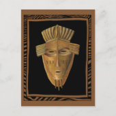 Carte Postale Tableau de Masque Africain par Chariklia Zarris (Devant)