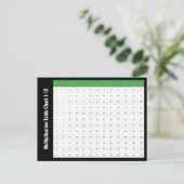 Carte Postale Tableau de multiplication de 1 à 12 (Debout devant)