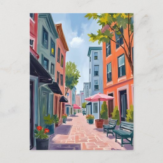 Carte Postale Tableau de Newport Rhode Island (Devant)