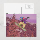 Carte Postale Tableau de snowboard (Devant / Derrière)