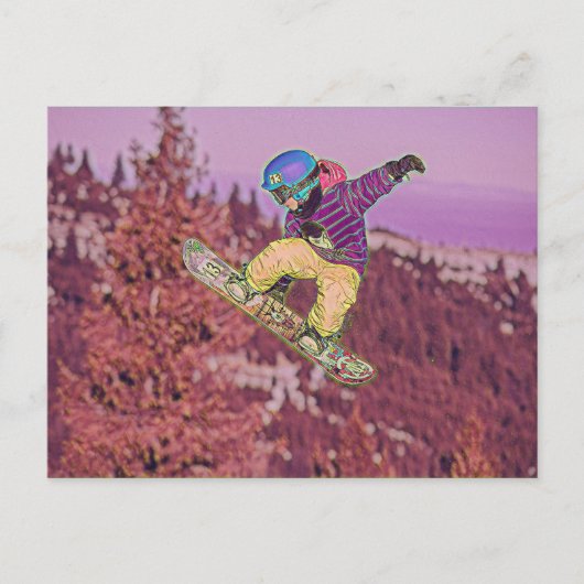 Carte Postale Tableau de snowboard (Devant)
