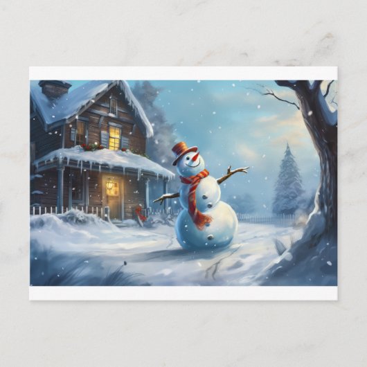 Carte Postale Tableau de Snowman (Devant)