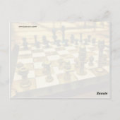 Carte Postale Tableau d'échecs cool avec des noeuds et des boulo (Dos)