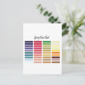 Carte Postale Tableau des couleurs du printemps (Debout devant)