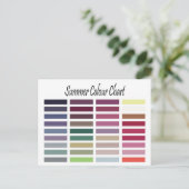 Carte Postale Tableau des couleurs été (Debout devant)