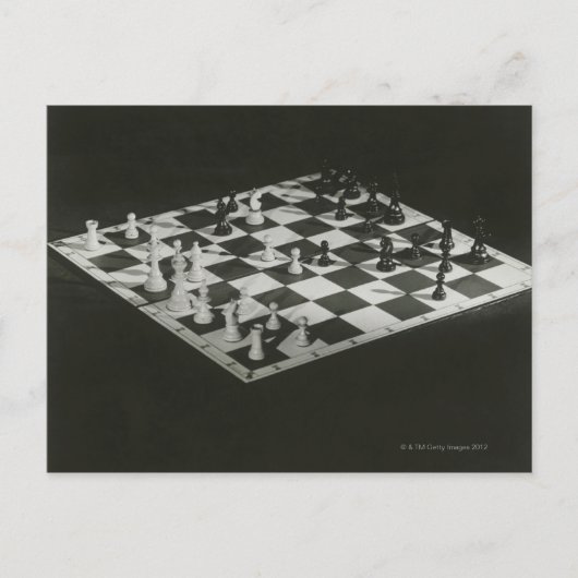 Carte Postale Tableau des échecs (Devant)