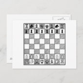 Carte Postale Tableau des échecs (Devant / Derrière)