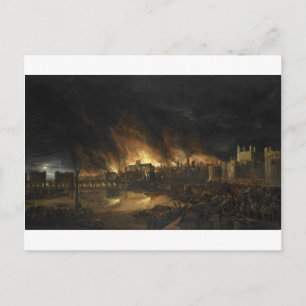 Carte Postale Tableau du grand incendie de Londres, 17ème siècle