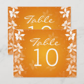 Carte Postale Tableau Floral Numéro Fleurs exotiques Orange (Devant / Derrière)